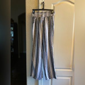 American Original: Rewash- Gray & White Striped Pants